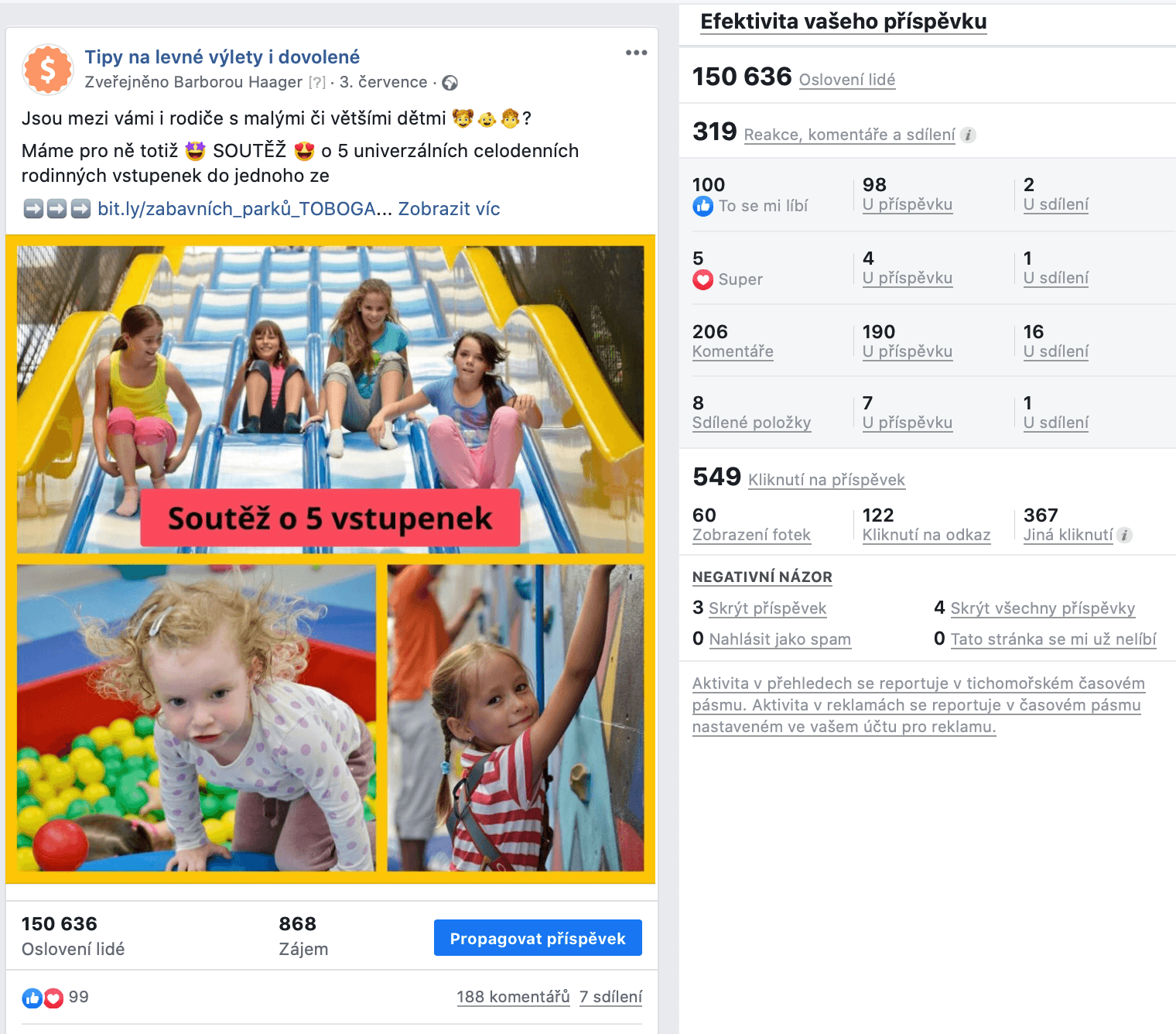 Soutěž na Facebooku