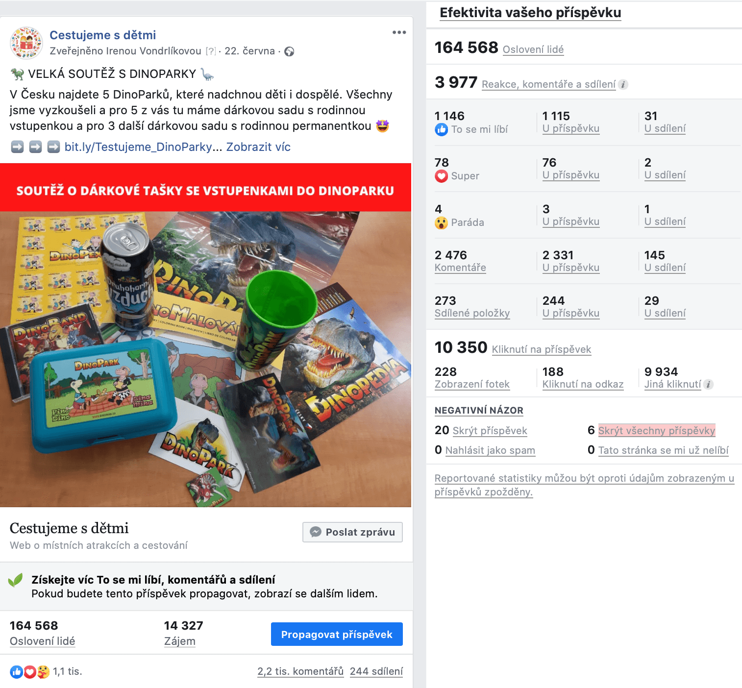 Soutěž na Facebooku